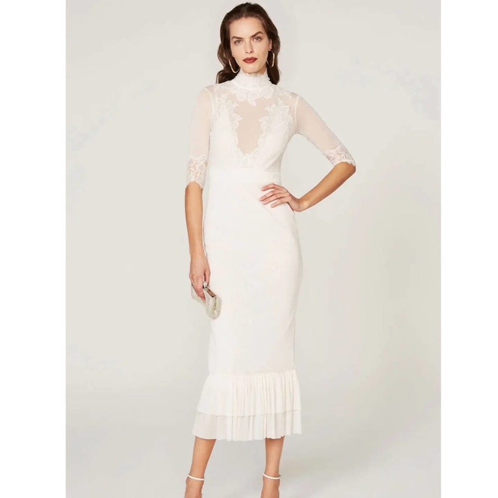 HAH White Reversible Take A Bow Dress medium